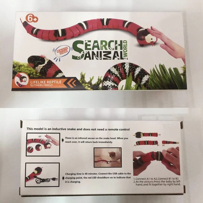 Cats Toy Automatic Teaser Toy Rechargeable Electric Crawling Toy Automatic Prank Toy Cats and Felines Exercise 2