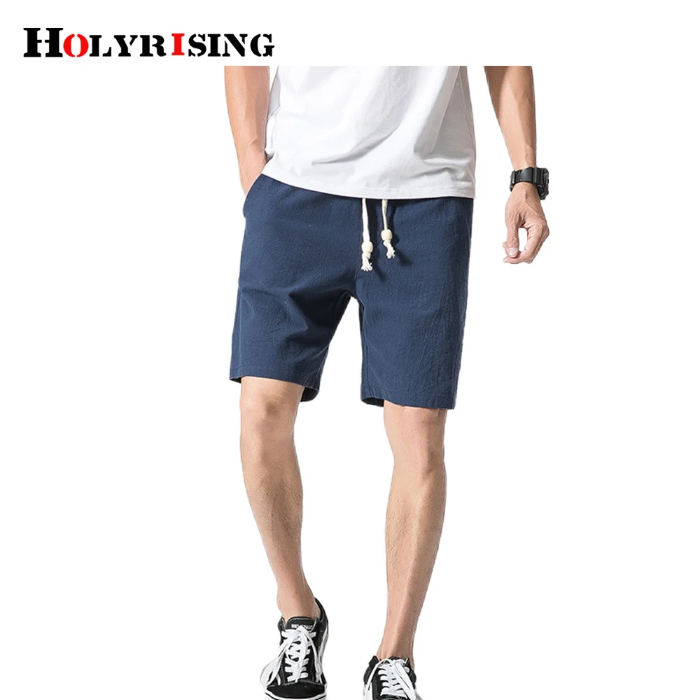 

summer men cotton linen shorts casual bermuda masculina loose 5xl breath streetwear drawstring waist baggy basic clothes 19915