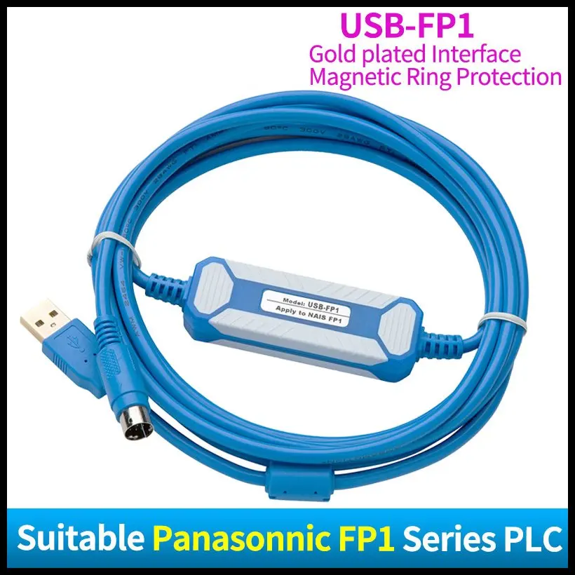 

CNC 8Pin Original Plug USB-FP1 USB-AFP8550 Suitable Panasonic FP1 FP3 FP5 Series PLC Programming Cable Download Cable