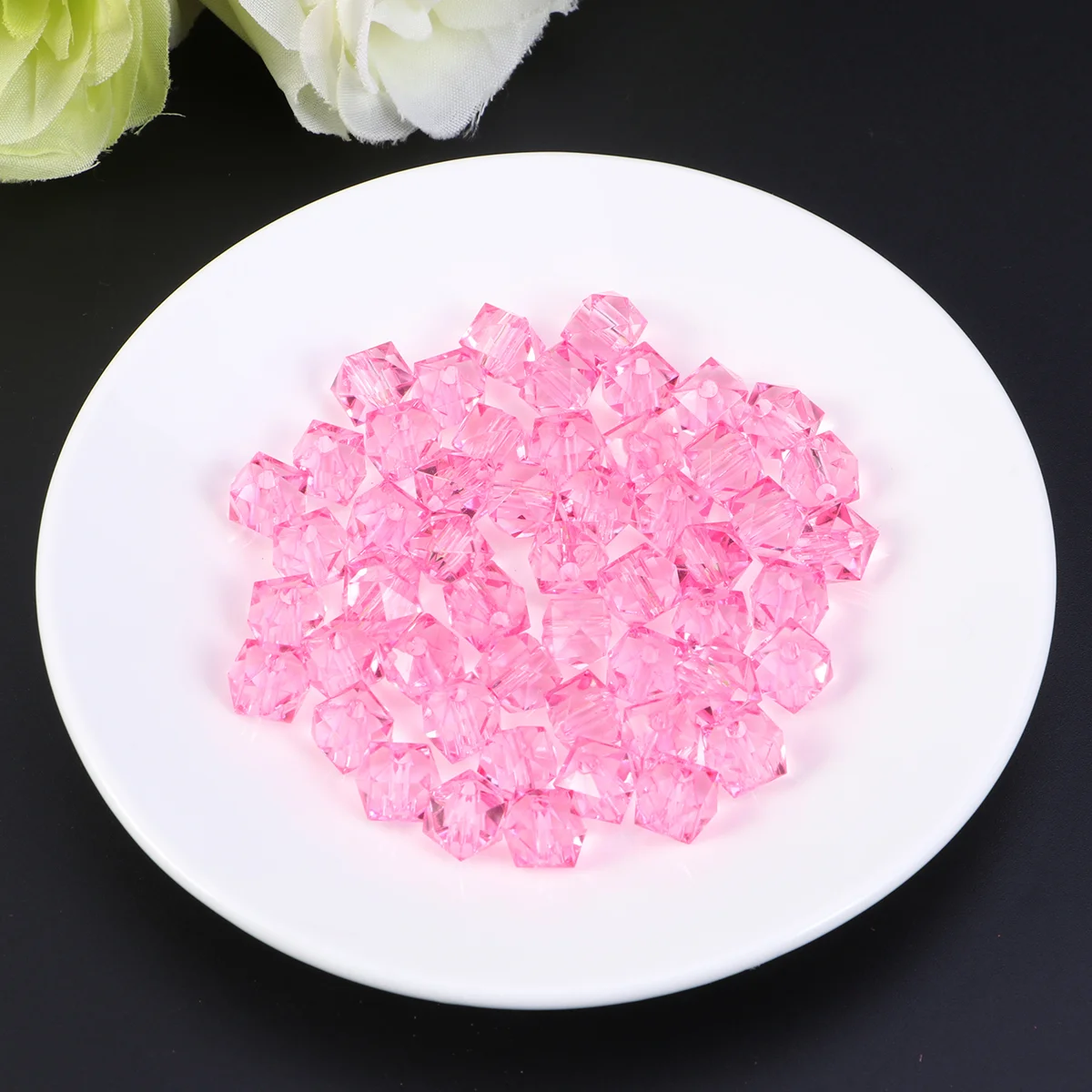 

Bracelet Beads Bracelets Beads Transparent Acrylic Fake Ice Cubes Loose Faceted Cube Beads Assorted Jewelry Making