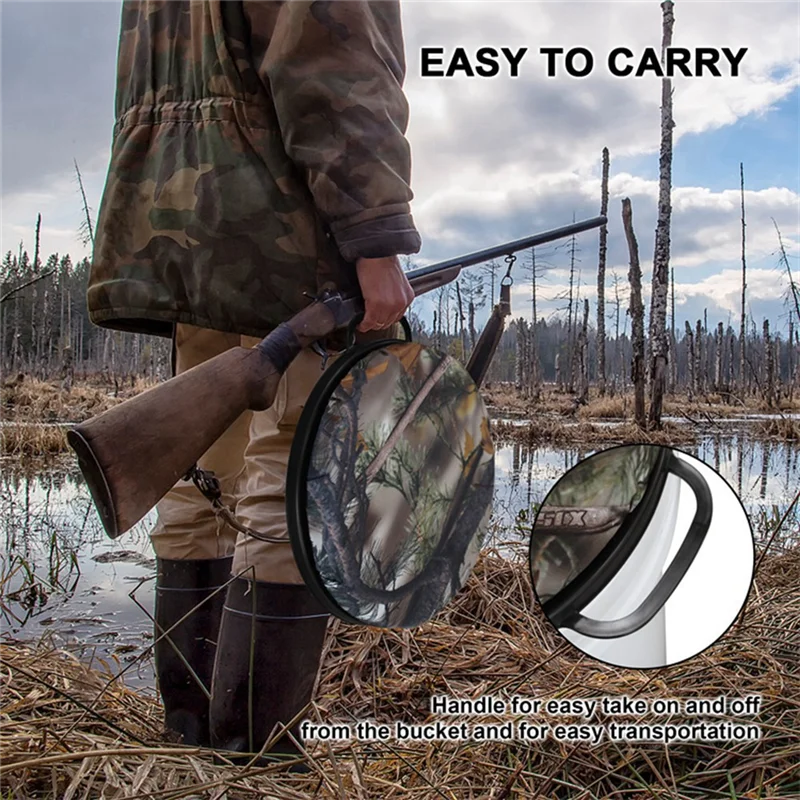 

5 Gallon Bucket SeatCushion,360 Degree Swivel Bucket Pad,BucketSeat Cover Used for Hunting Gardening Camping Fishing B