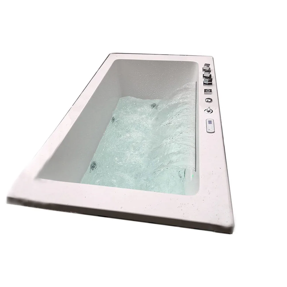 Description Picture 2 of item1700mm Drop-in Whirlpool Bathtub Acrylic Hydromassage Embedded Surfing Colourful Lights Lifting TV Waterfall Tub NS6012