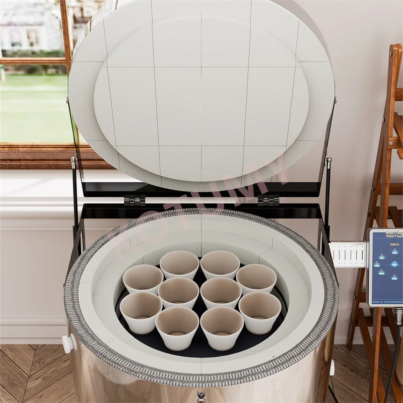 220V Automatic Electric Kiln High Temperature Ceramic Equipped with a Large LCD Screen Control Ceramic Kiln