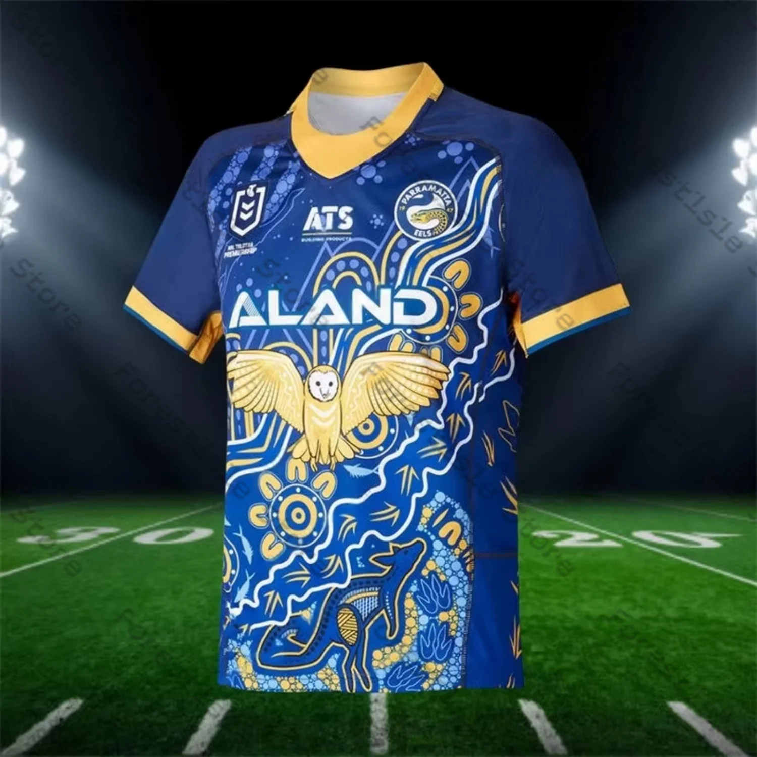 Summer Australian NRL Parramatta Eels Mens Away Jersey Training T-Shirt Fashion Jersey Sportswear Street Clothing men t shirts football jersey