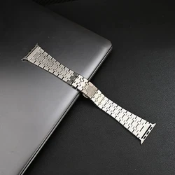 Luxucy Premium Stainless Steel Watch Strap for 46mm Series 11 - 10 (Silver)