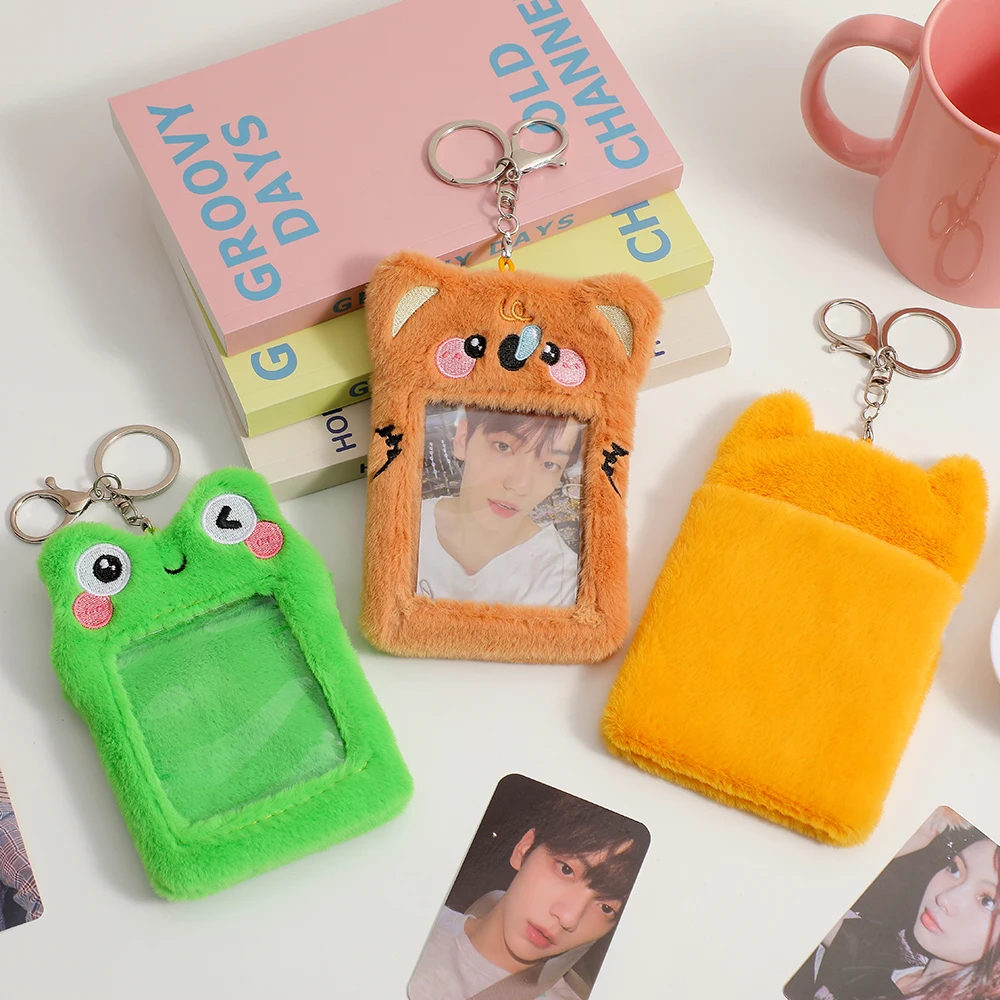 Plush Photocard Holder Kawaii Frog And Fox Kpop Idol Photo Card