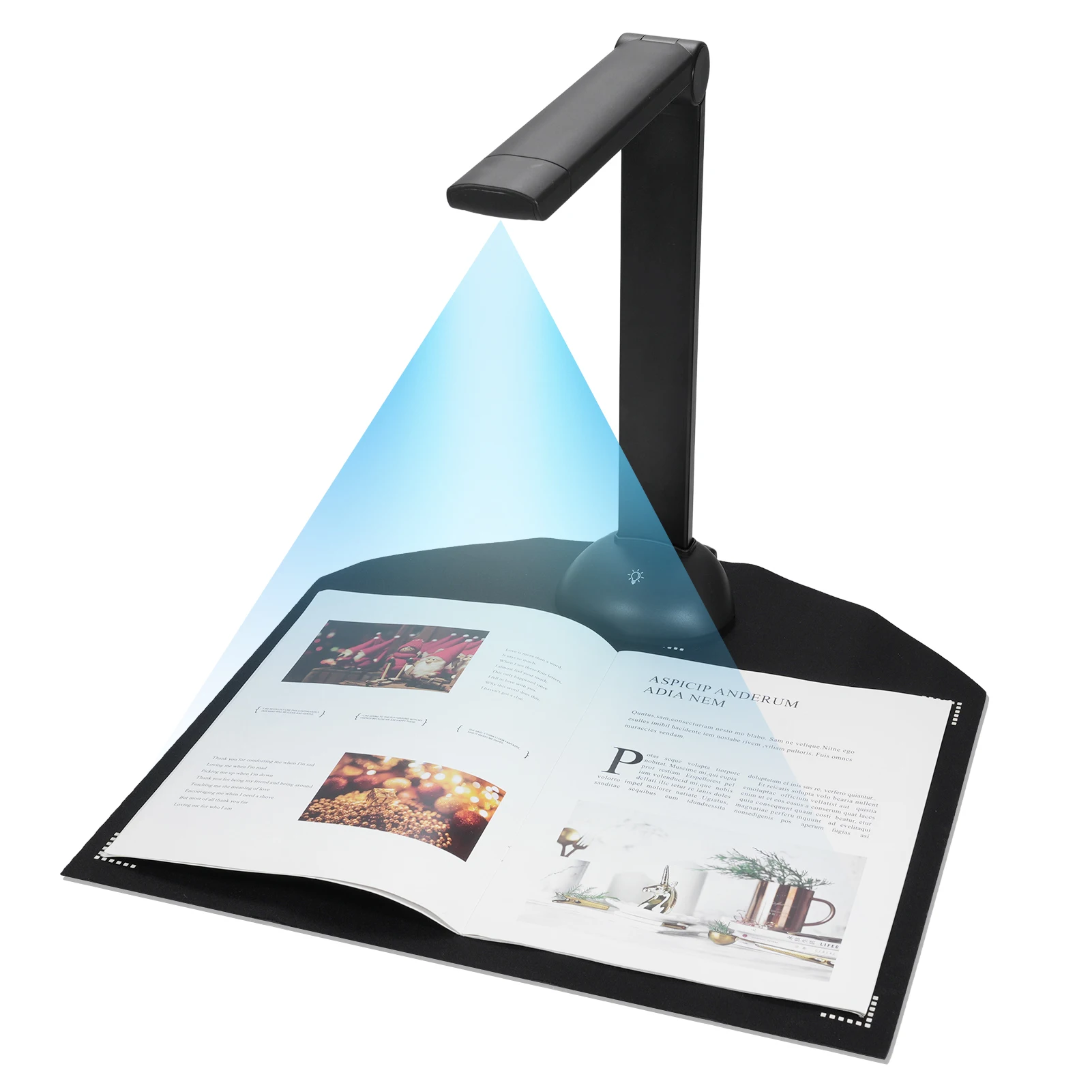 Document Camera Book Scanner A3 Size HD 16 Mega-pixels High Speed Scanning Support Multi-Language USB Port LED Fill Light