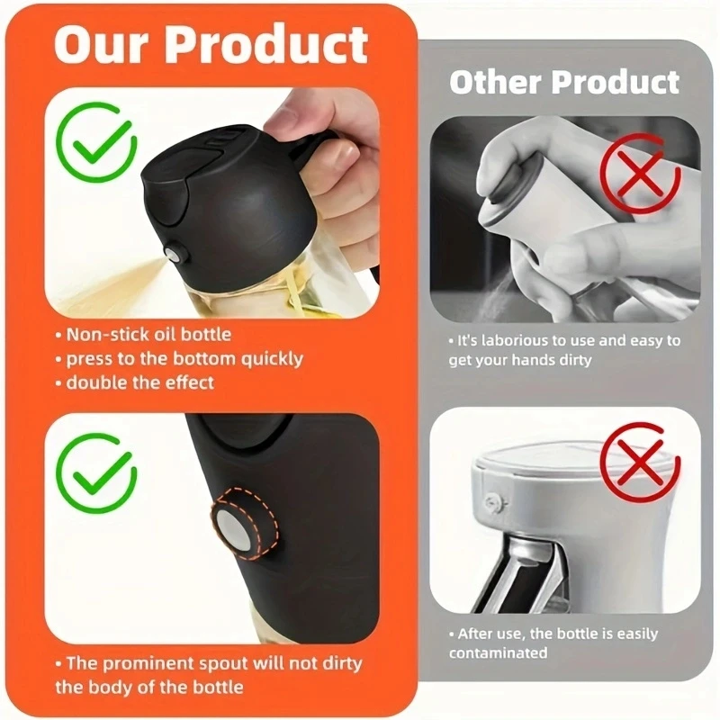 Kitchen Oil Sprayer Household Spray-pour Dual-purpose Air Fryer Olive Oil Cooking Barbecue Sprayer