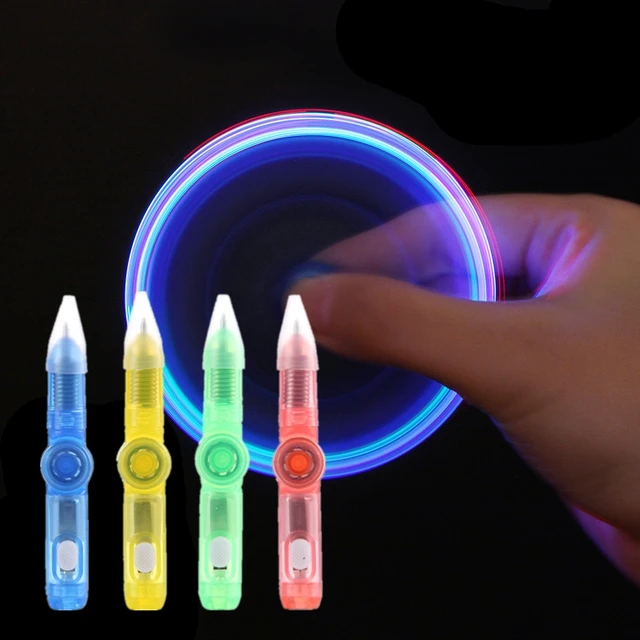 1PC Fidget Spinner Light Combo Creative Invisible Glow Ink Pen Magic Fingertip Top Gyro Spinning Top Stress Relief Novelty Toys 1