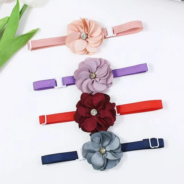 1/6pcs Handmade Dog Collars Flower Adjustable Pet Dog Bowties Neckties Lace Dog Bow Ties Pet Grooming Accessories For Dogs 2