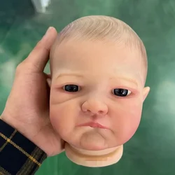 19inch Already Painted Bebe Reborn Doll Kits August Awake 3D Painting with Visible Veins Cloth Body and Eyes Included