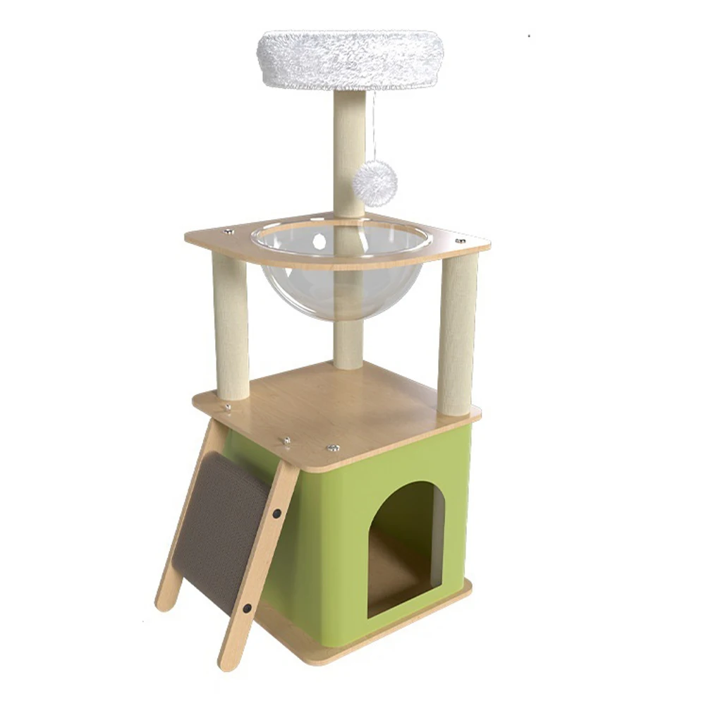 Cat Tree Cat Climbing Frame Multi-layer Cats Towers Cat Scratching Posts with Cat Condos Cat Scratchers Space Capsule
