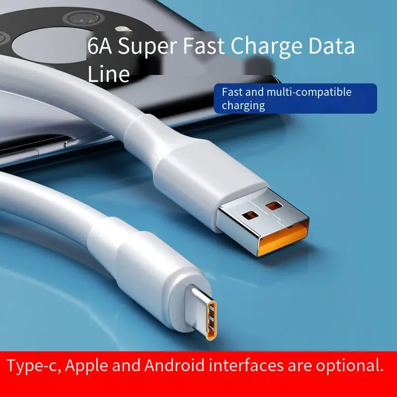 120W Extra Thick 6A USB Type C Cable For Huawei P30 P40 Pro Xiaomi 12 POCO  Fast Charging Wire Micro USB Type C Charger Data Cord - AliExpress