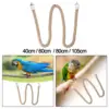 Parrot Rope Parrot Cage Toy Bird Perch Stand Bird Parrot Chewing Toy for Parakeet Conures Cockatiels Budgie Primary Color 3