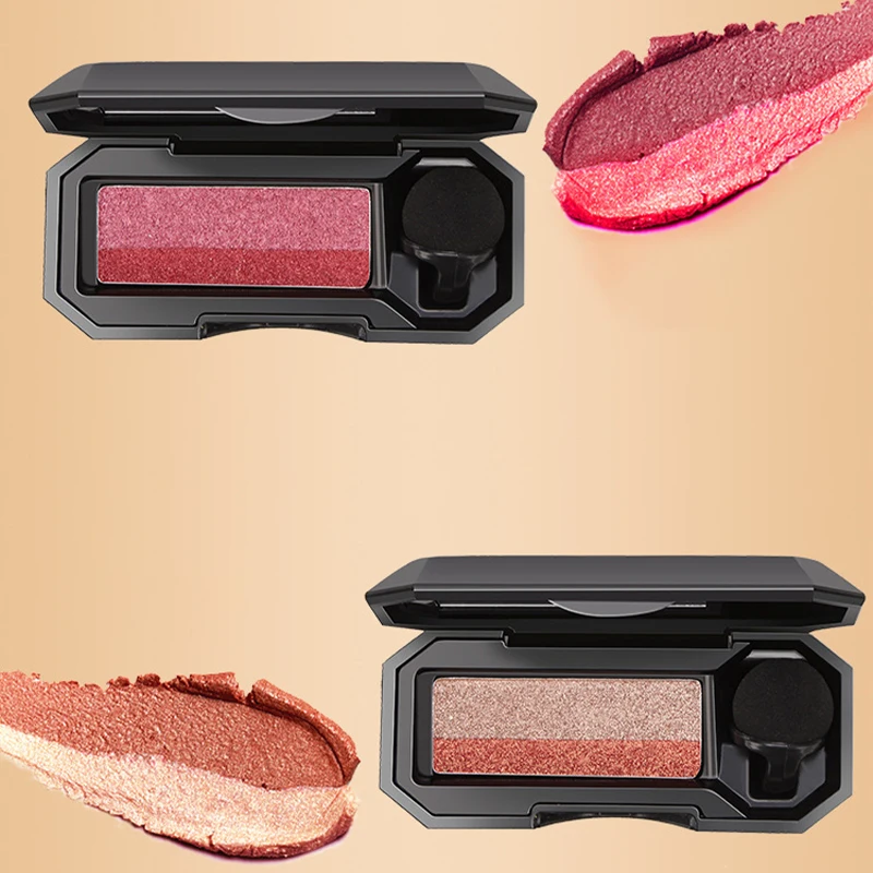 

Double Color Lazy Eyeshadow With Mirror Small Mushroom Head Eye Shadow Brush Women Two-Color Eye Makeup Cosmetics Beauty Tools