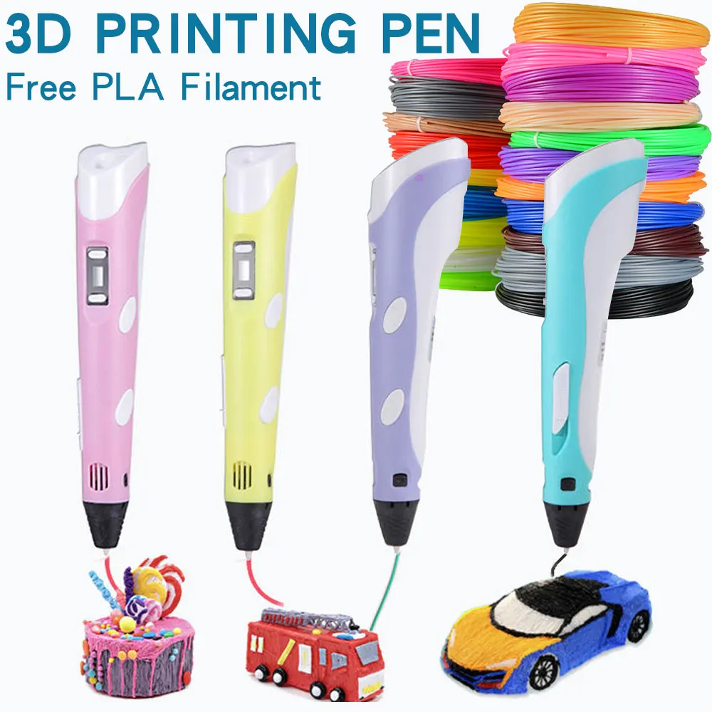 3D Pen For Children 3D Drawing Printing Pen with LCD Screen With PLA 1.75mm Filament Toys for Kids Christmas Birthday DIY Gift