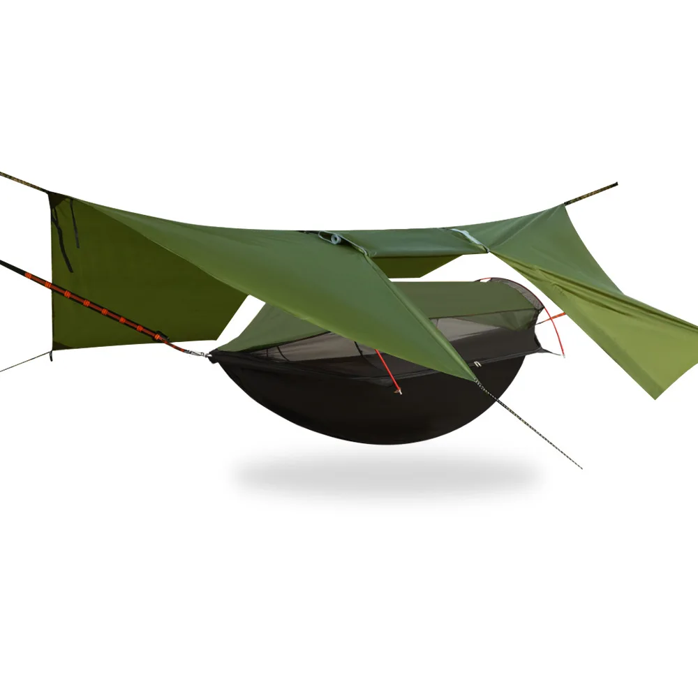 Camping Hammock With Mosquito Net Portable Outdoor Travel Sleeping Hanging Hammocks Swing And Waterproof Canopy Tent Awnings