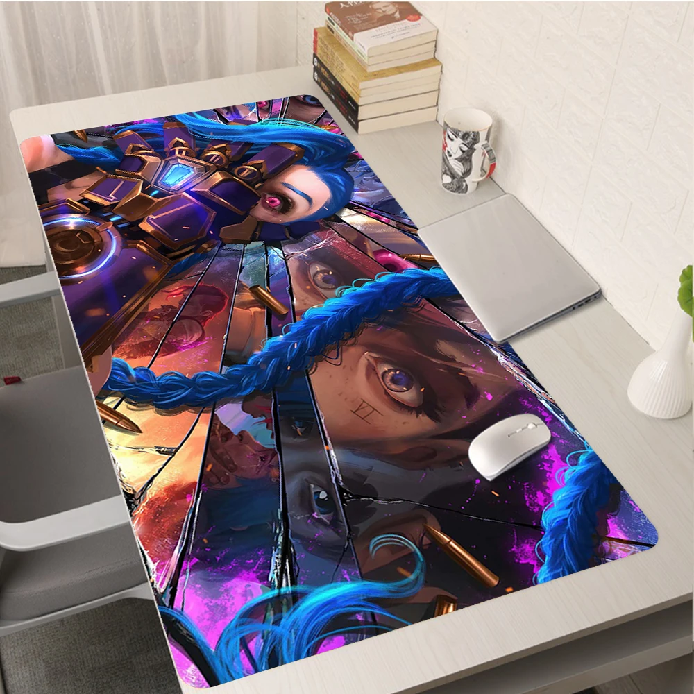 

Mouse Pad Gamer Arcane Desk Mat Large Mousepad Gamer Accessories PC Computer Keyboard Desk Pad ALeague of Legends Jinx Rubber