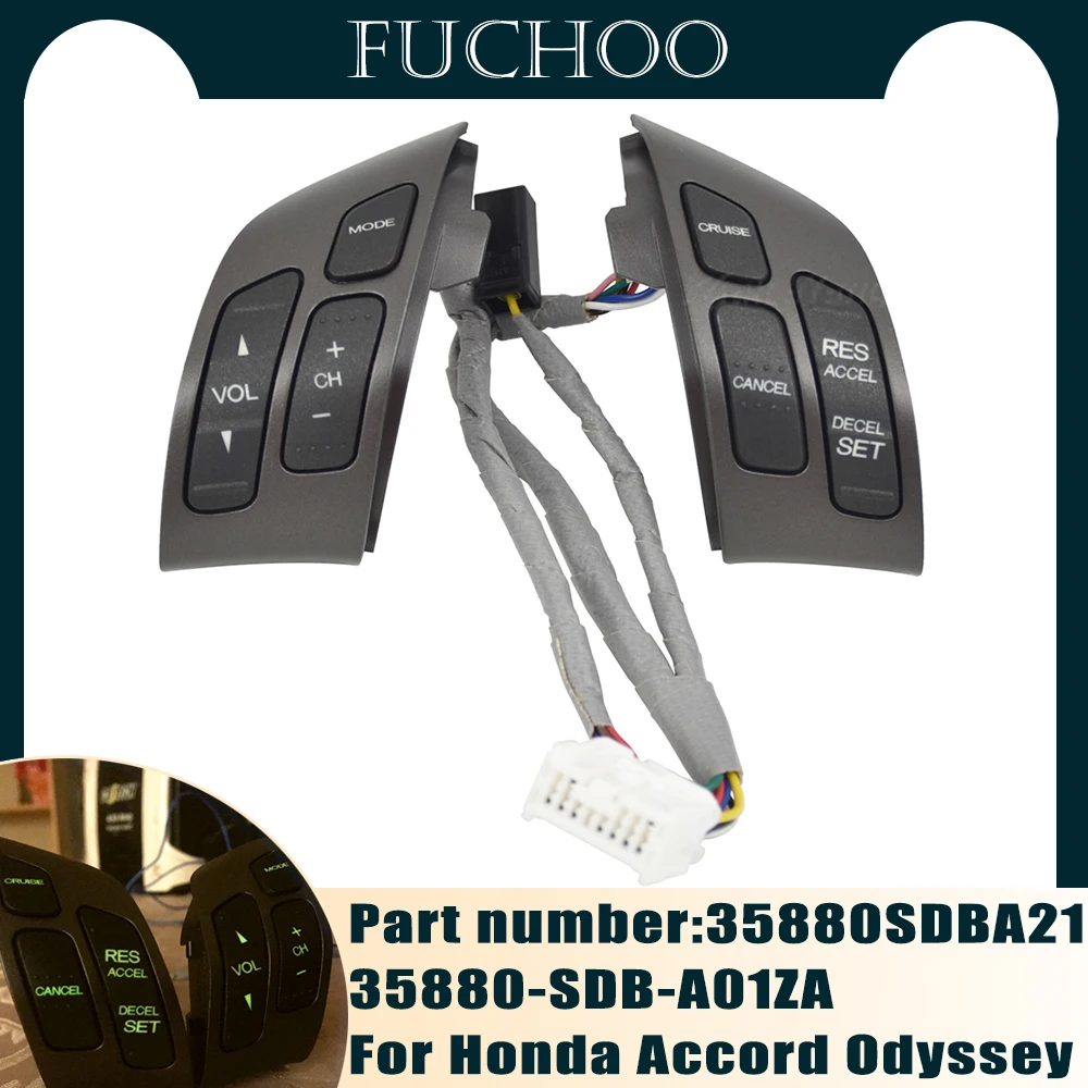 

Car Accessories Steering Wheel Audio Control Switch 35880-SDB-A01ZA For Honda Accord 2003-2007 Odyssey EX EX-L 2005-2010