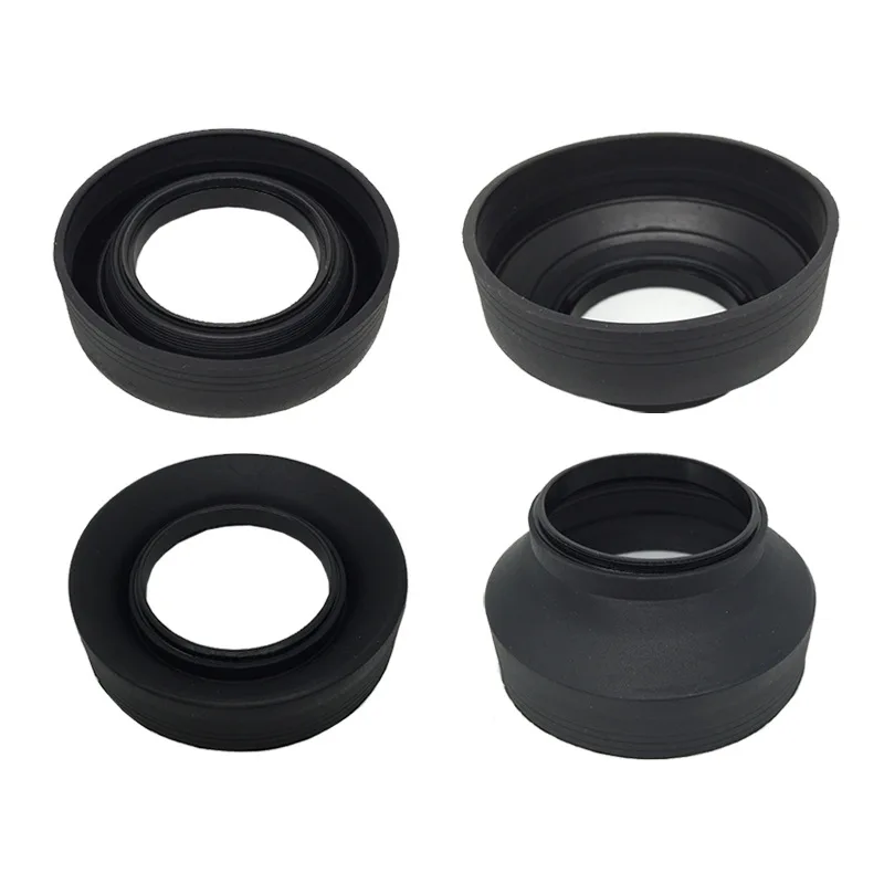Paraluce Pieghevole In Gomma 52 Mm 3 In 1 (3 Stadi) Per Obiettivo - DSLRKIT