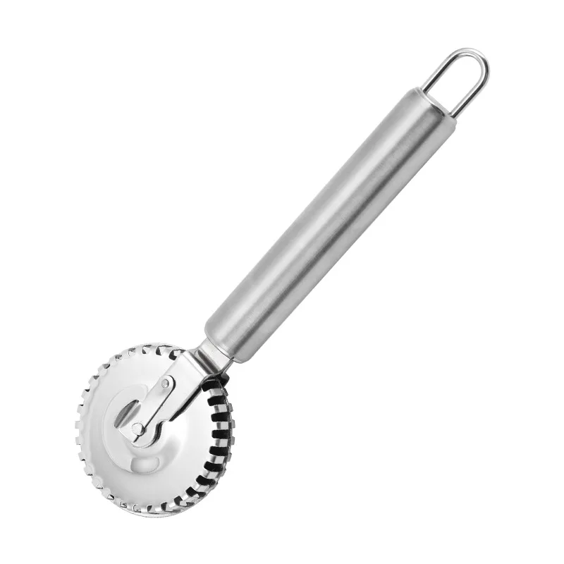 Stainless Steel Pie Cookies Mold Dumpling Embossing Maker Cutter Stamp Set with Roller Round Biscuit Pizza Baking Tool
