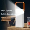 200000mAh Solar Power Bank High-capacity Built-in Cables External Battery LED Light Power Bank For iPhone Samsung Xiaomi 2025 4