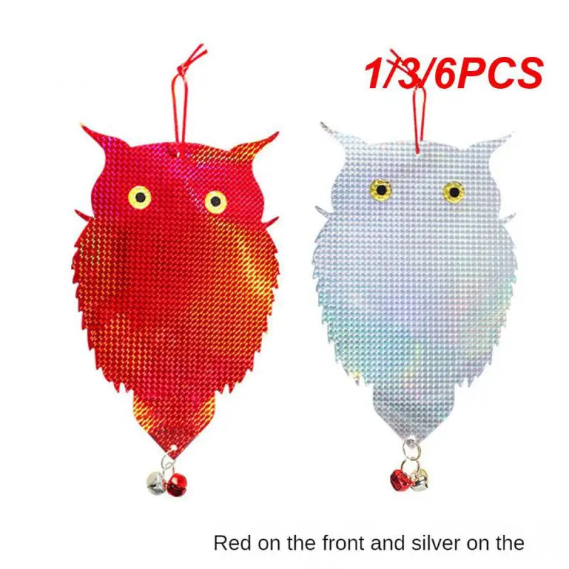 

1/3/6PCS Owl Bird Repellents Control Scare Device Laser Reflective Fake Owl Scares Bird Pigeons Woodpecker Repellent Garden