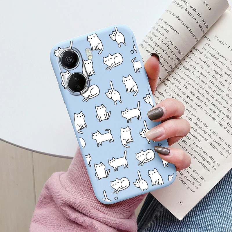 Adorable Cartoon Cat Silicone Phone Case - Soft and Stylish Protective Back Cover