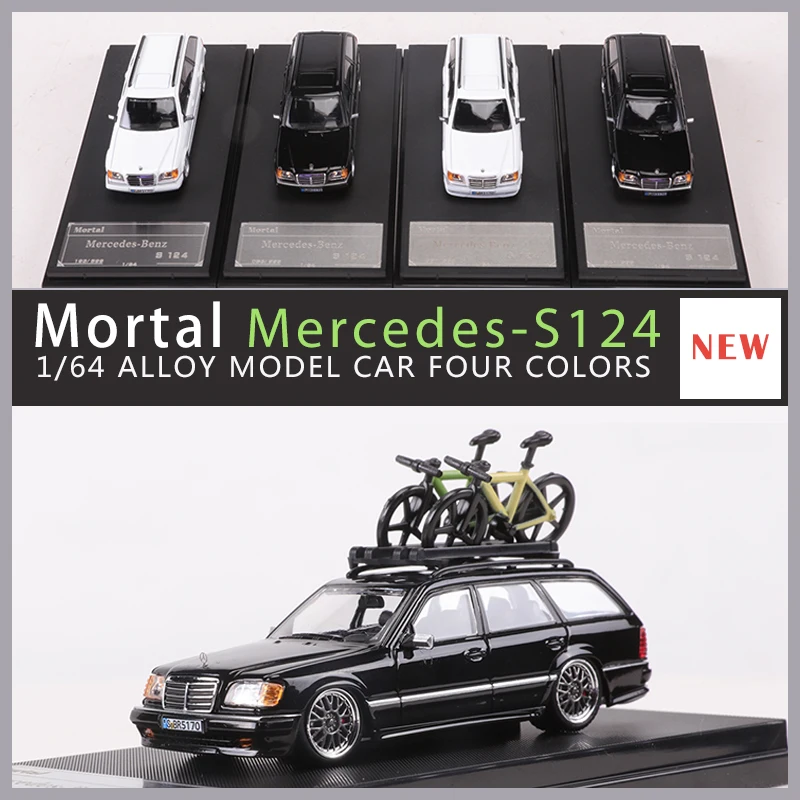 Mortal 1:64 S124 Diecast Alloy Model Car Silver / Gold Wheels Limited Edition
