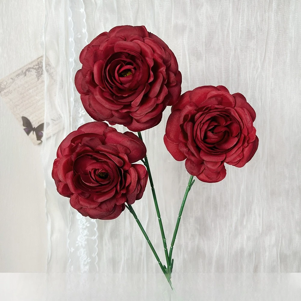 10 Stück Künstliche 3-Zweigige Lotus-Traubenzweige Seiden-Kunstblumen Dekorative Weiße Lotus-Simulationsblumen für Heim und Garten – Detail 14