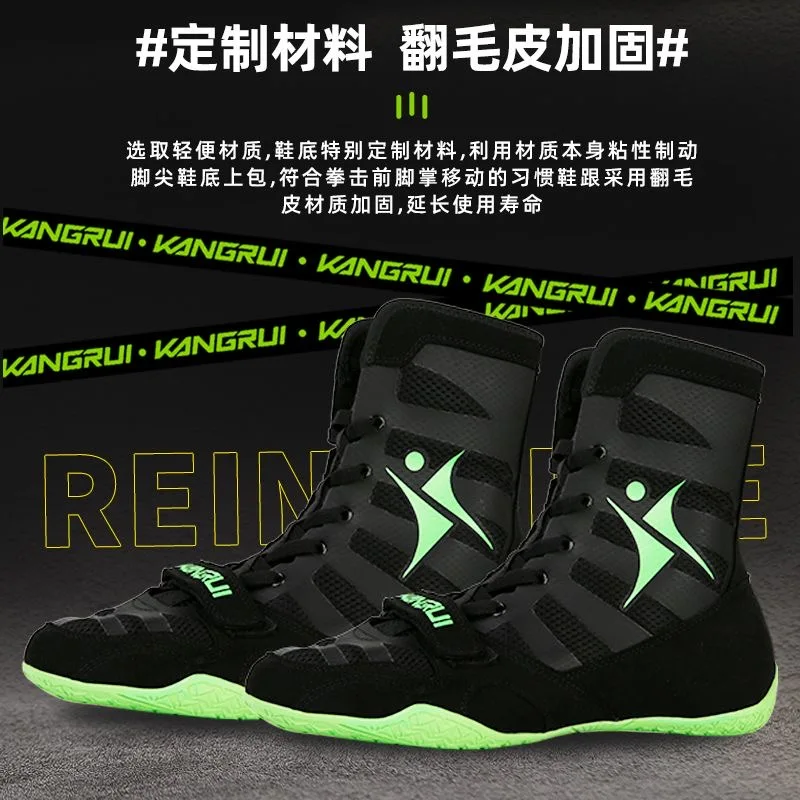 Martial Arts Shoes Wrestling Boots Professional Wrestling Boots for Unisex Black Mesh Boxing Shoes Mens Womens Luxury Brand Gym Shoes Couples Non-Slip Boxing Shoe