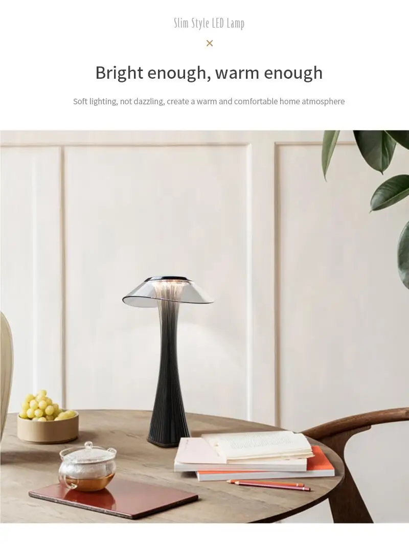 Description Picture 5 of itemLED Table Lamp With USB Charging Touch Dimmable Desk Lamp for Bedroom Bedside Coffee Bar Art Decor Lighting Creative Night Light