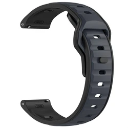 Silicone Sport Wristband Strap, 20/22mm - Enhanced Comfort and Durability - 22mm Width (Midnight darkness)