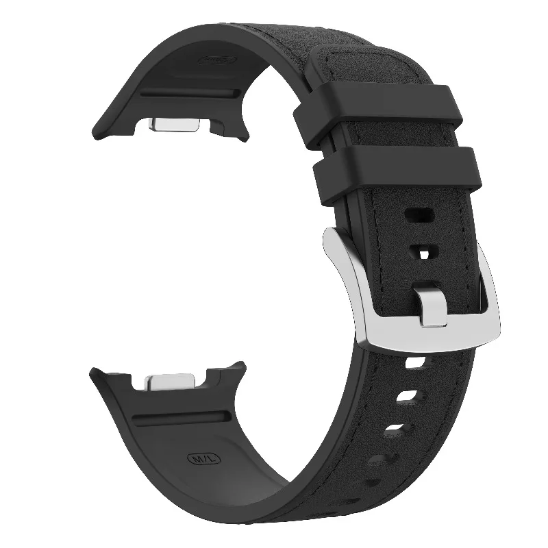 Leather-Like Silicone Fashion Versatile Waterproof Watch Strap