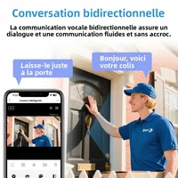 Caméra WiFi HD 3MP pour judas vidéo 170° °   Visiophone sans fil grand angle avec détection humaine et audio bidirectionnel TUYA 2