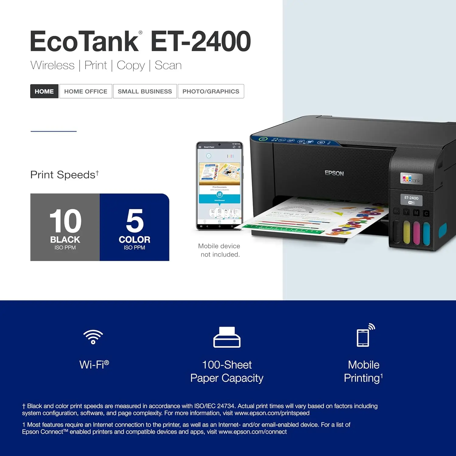 EcoTank ET-2400 Wireless Color All-in-One Cartridge-Free Supertank Printer with Scan and Copy – Easy, Everyday Home Printing 4