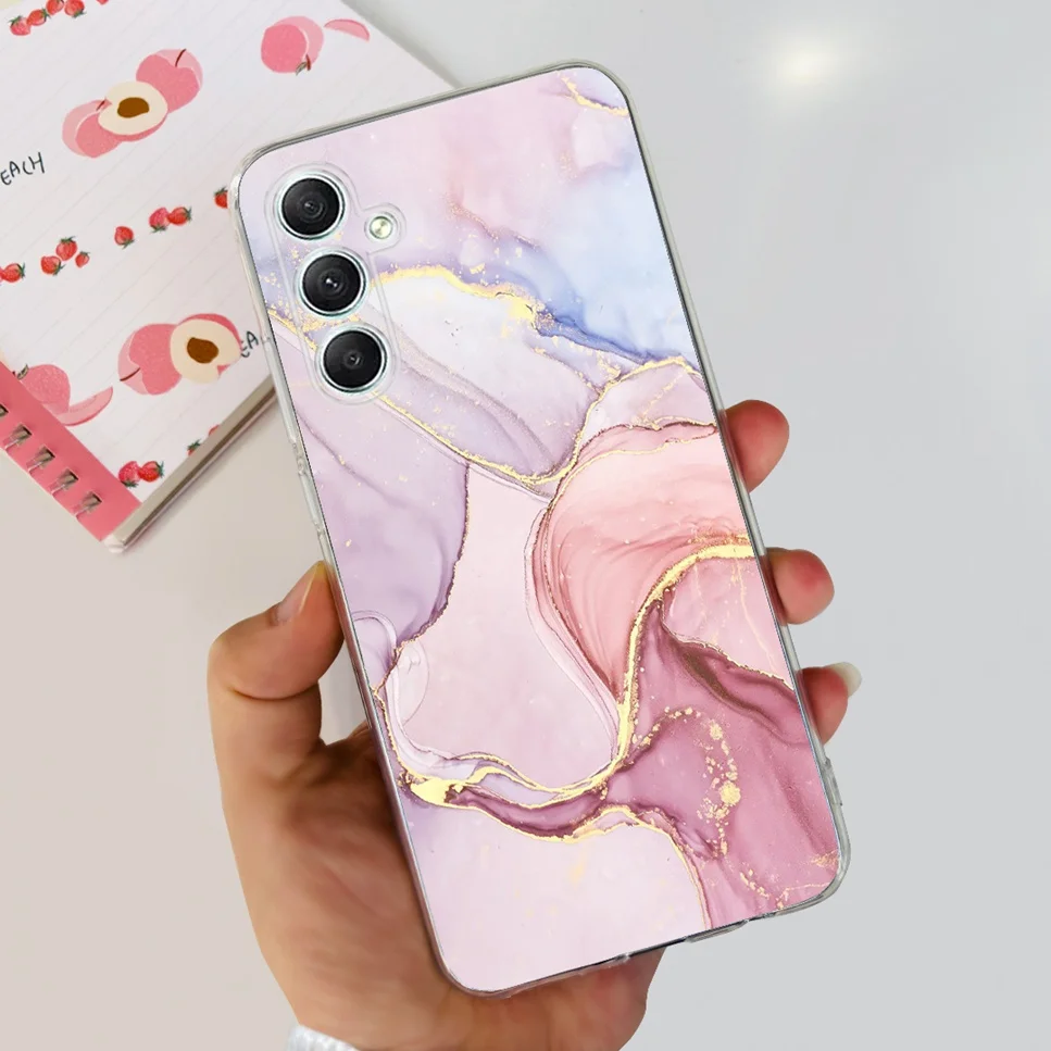 Cute Cat & Flower Design Soft TPU Silicone Clear Phone Case - Luxury Bumper Cover