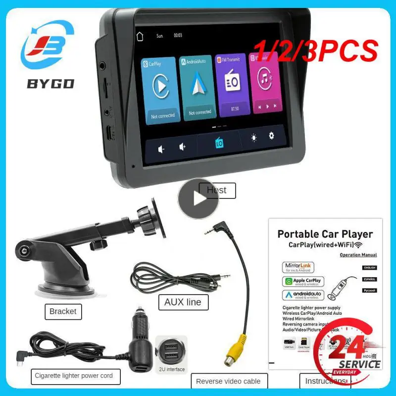 

1/2/3PCS Podofo 2 Din Car Radio GPS Android 7" Carplay For Nissan Hyundai Kia Universal Multimedia Player