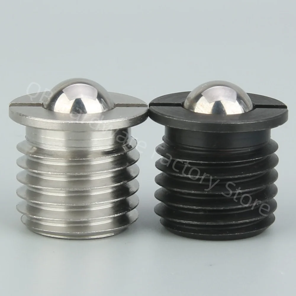 Stainless Steel Knurled Plungers Push On Spring Indexing Plunger Carbon/Stainless Steel Ball Head with Flange Positioning Ball