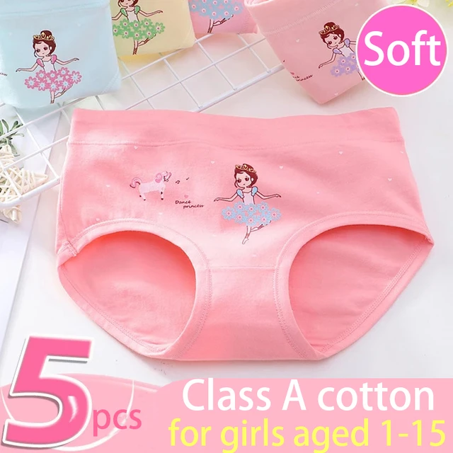 CSCHome 6 PCS Cute Girls Underwear with Patterns,Little Girls'briefs  Toddler Undies Underwear for Kids