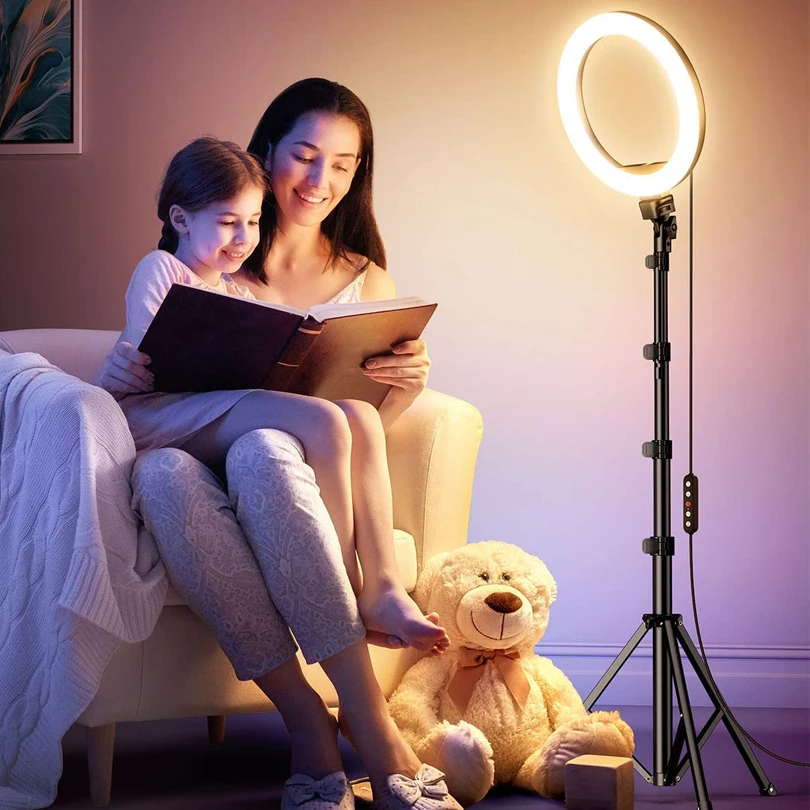 Anillo de luz LED para Selfie, iluminación de fotografía RGB