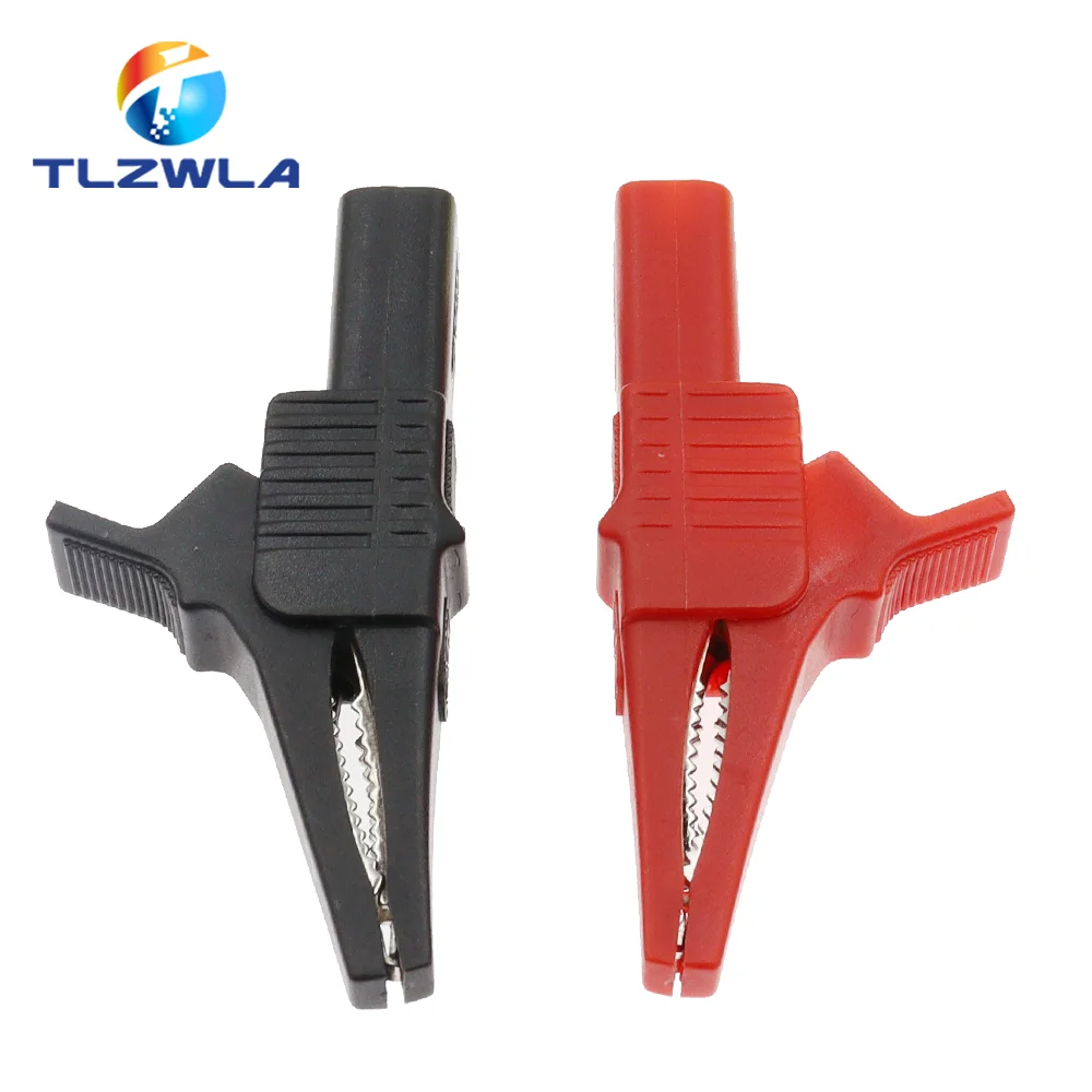 1PCS 32A 1000V Heavy Duty Alligator Clip Safety Copper Crocodile Clamp Multimeter Test Clips with 4mm Banana Plug alligator clips electric test clamp