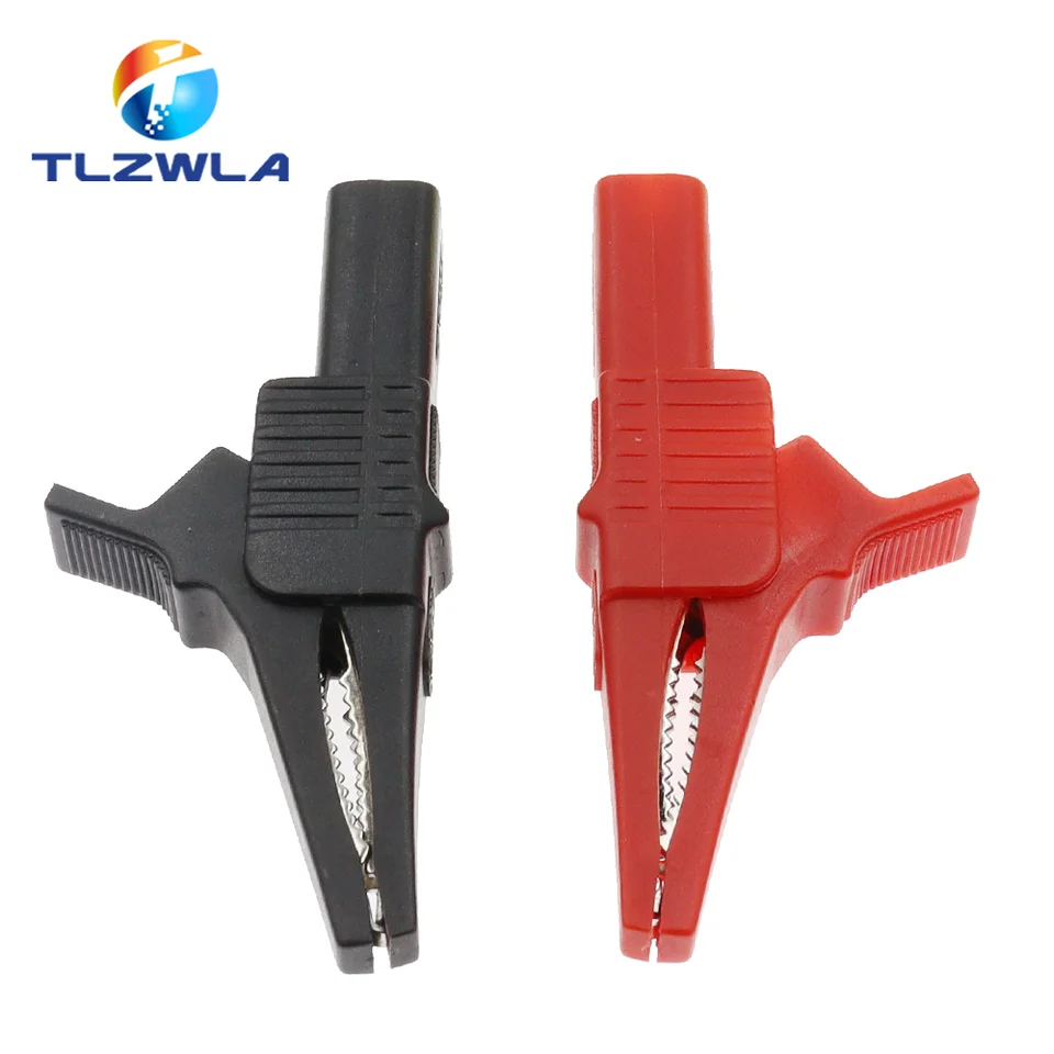 Pinza Isolata 200A ROSSA Con Contatti In Ottone - Max 48V - Cable