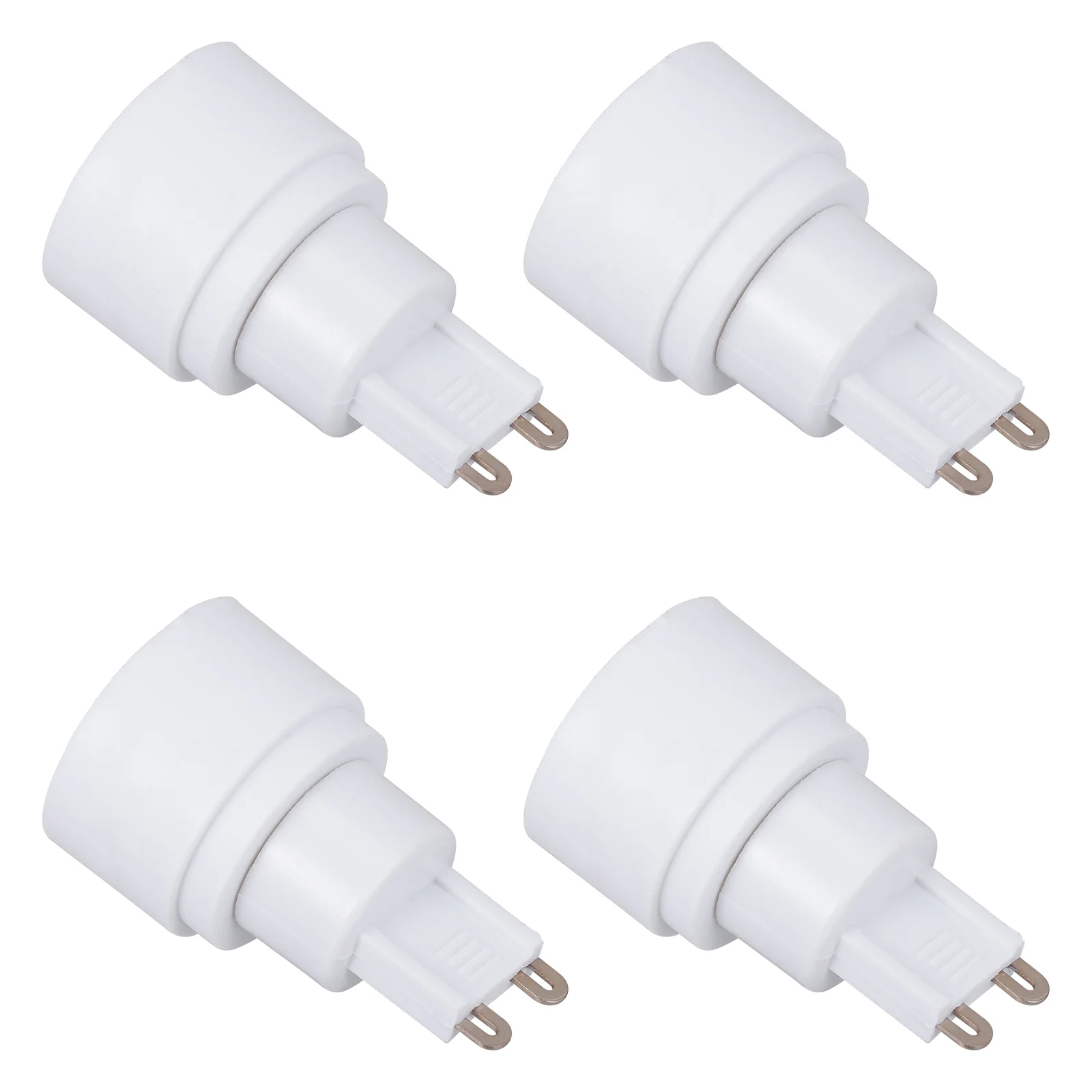 

4 Pcs G9 to E14 Lamp Holder Converters Light Bulb Adapter Socket Chandelier Metal LED