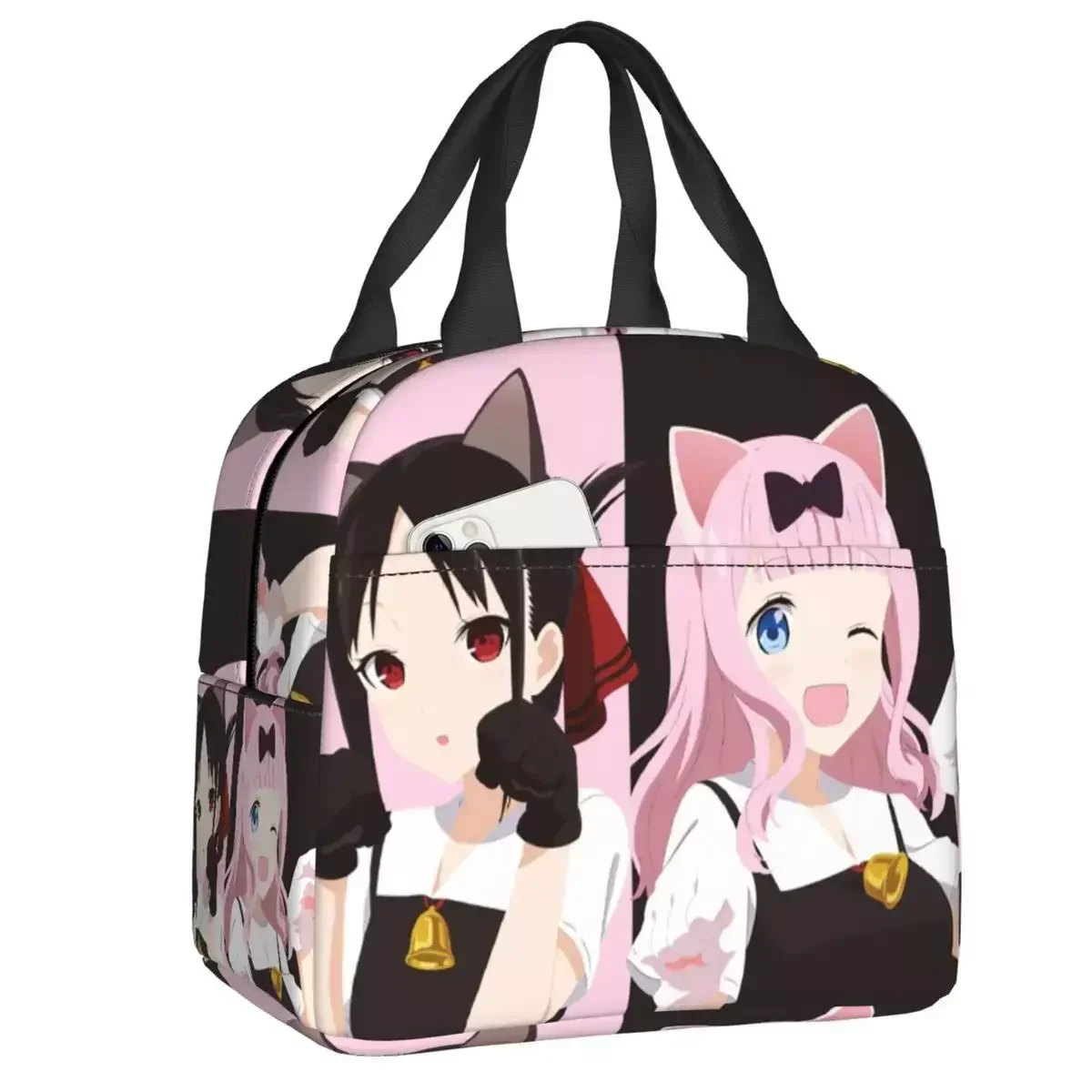 

2024 New Kaguya Sama Love Is War Fujiwara Chika And Shinomiya Kaguya Insulated Lunch Bags Portable Thermal Cooler Bento Box