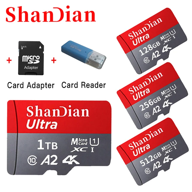 512GB SD Card: 1TB-256GB-128GB, High Speed