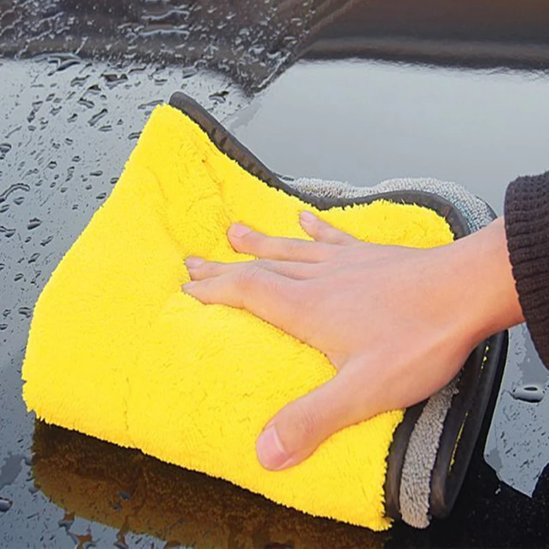 

New Car Care Polishing Wash Towels Plush Microfiber Washing Drying Towel Strong Thick Plush Polyester Fiber Car Cleaning Cloth