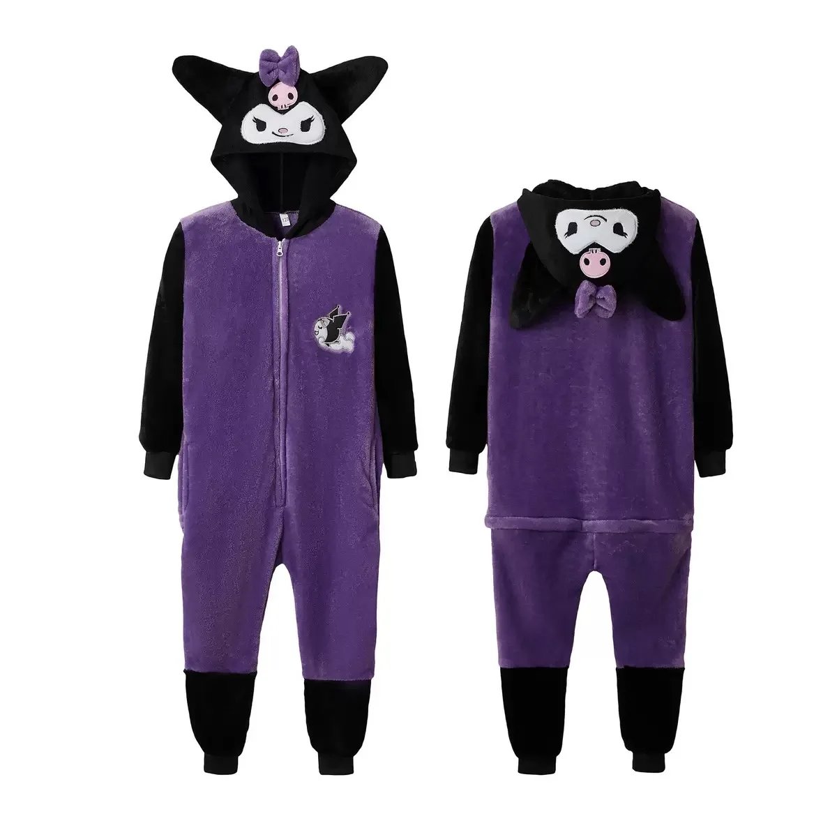 Melody Kuromi Kigurumi Onesies Cinnamorol Pajamas Cartoon Anime Jumpsuit Sleepwear Adult Homewear Christmas Halloween Cosplay