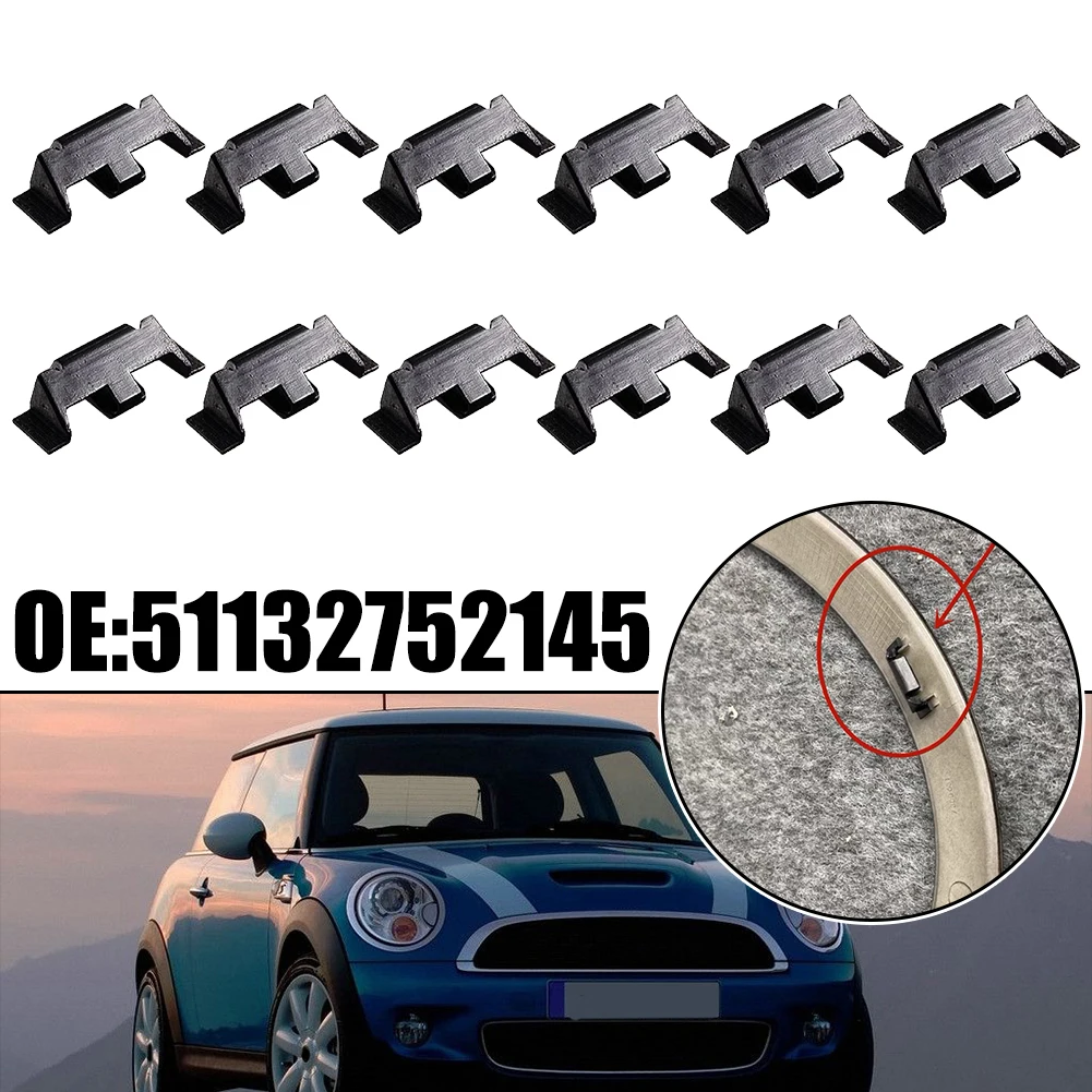 

12pcs Car Headlight Trim Ring Clips 51132752145 For BMW For Mini For Cooper R55 R56 R57 R58 R59 R60 For Countryman For Clubman