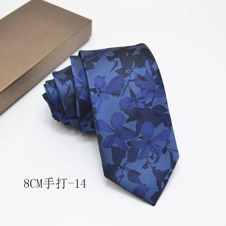 8 cm Krawatte für Herren, Retro, Gold, Rot, Business, breit, Hochzeit, Bräutigam, formeller Anzug, Herren-Krawatte – Detail 18